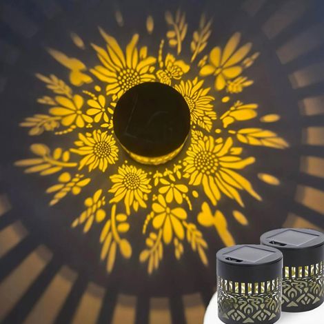 appliques murales d'extérieur Lampes solaires décoratives étanches lumière chaude éclairage de terrasse jardin 2 (1/5)