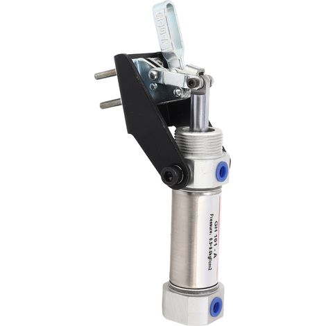 Étau pneumatique à came 50 kg force de serrage fixation rapide pro en acier SPHC inox 304 argent pour vérin air bricolage soudure (1/5)