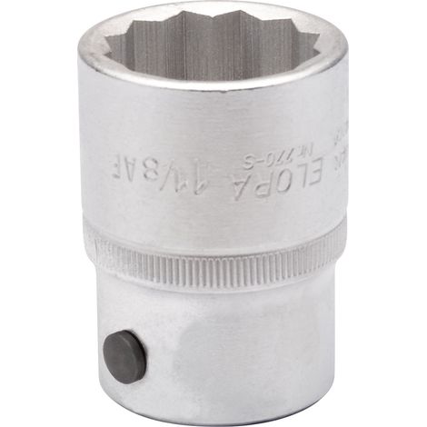 Draper 1-1/8 Inch (3/4" Square Drive) Bi-Hexagon Socket - Model 00492, Heavy-Duty 3/4" Drive AF (Across Flats) Hexagon Socket for Automotive and Mechanical Applications (1/5)