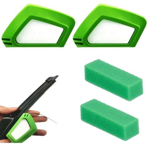 Set di 2 taglierine per spazzole tergicristallo, affilatore per spazzole tergicristallo con spugna, adatto per tagliare tutte le spazzole tergicristallo, strumento di riparazione per spazzole tergicri (1/4)