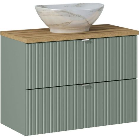 Waschtisch 80cm in grün und Eiche NEWPORT-56-GREEN (1/5)