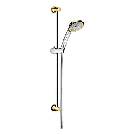 Set doccia Hansgrohe Raindance Classic 100 3jet con asta doccia 65 cm, 27843, colorazione: Cromo / Oro - 27843090 (1/4)