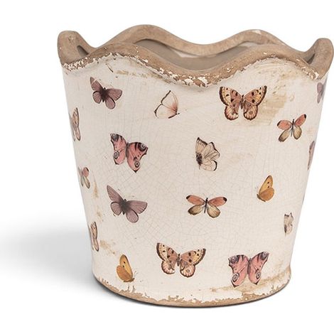 Pot de fleurs d'intérieur Beige 16x13cm (1/4)