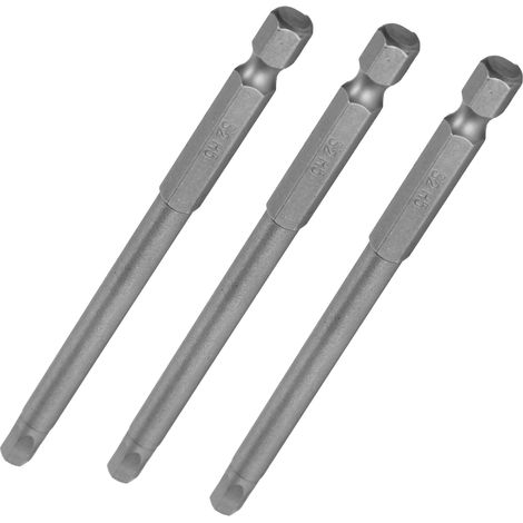 Lot de 10 embouts de tournevis magnétiques de 5 mm en acier allié, tige hexagonale de 6,35 mm (1/4 pouce). (1/5)