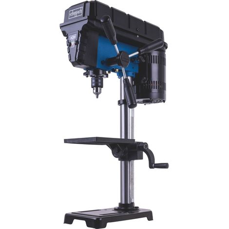 [JAMAIS UTILISE] Scheppach Perceuse à colonne d'établi TBM250V - Moteur 550 W - 5 niveaux de rotation :  510 et 2430tmin-1 - Laser - Diamètre de perçage max 30 mm - Profondeur de perçage 50mm