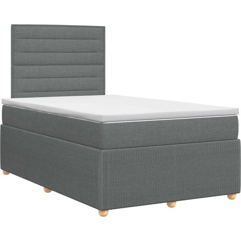 Maison Exclusive - Boxspringbett mit Matratze Dunkelgrau 120 x 19 (1/5)