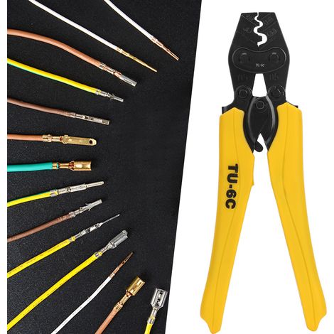 Pince à sertir haut de gamme en acier CR V pour cosses 0,756 20-10 AWG (1/5)