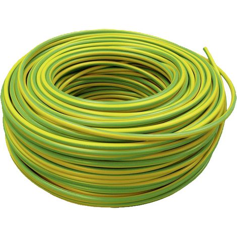 Cable Eléctrico Flexible 4 mm (100 metros) Tierra (Color: verde-amarillo) HV07V-K