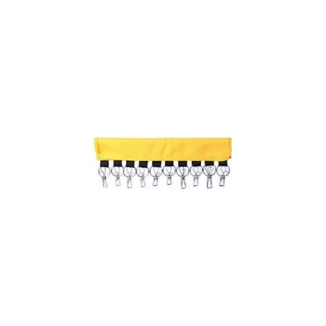 Percha de tela portátil, soporte para sombreros de tela, caja de almacenamiento para 10 gorras de béisbol, amarillo, soleado - Crezuo (1/3)