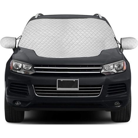 Couverture de pare-brise magnétique pour voiture avec protection contre le gel et rétroviseurs - 145 × 118 cm (1/5)