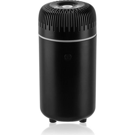 Umidificatore diffusore per auto，Umidificatore da 100 ml，Diffusore per aromaterapia，Mini diffusore portatile，Con LED，Nero (1/5)