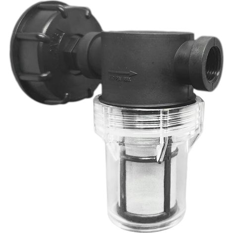 Robinet Raccord Cuve 1000 L, Articulation de Tuyau de Jardin pour Collecteurs d'eau de Pluie avec Fonction de Filtre,S60x6 Adaptateur De Réservoir d'eau IBC (1/2'' Fil intérieur) (1/5)