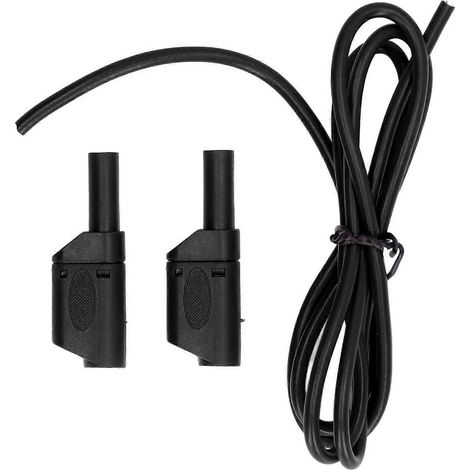 Bananenstecker-Messleitungen-Set, sicherer Typ, Stecker auf Stecker, elektrisches Multimeter-Set J.70016, 4 mm, Schwarz