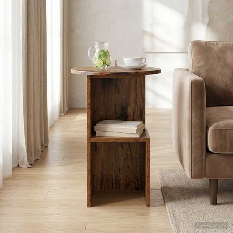 vidaXL Tavolo laterale Legno antico Ø 39,5 x 55 cm