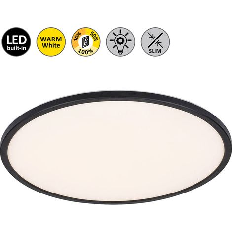 Plafoniera LED incasso tonda 42cm 22W nera Rabalux (1/5)