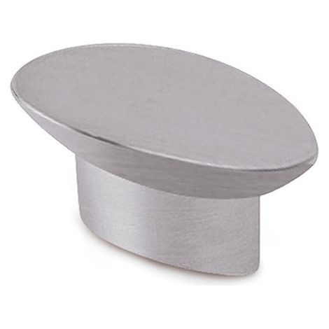 Lot 4 Boutons Pour Meuble Métal, Finition Chromé Mat Mod.743 41x19mm. Rei (1/3)