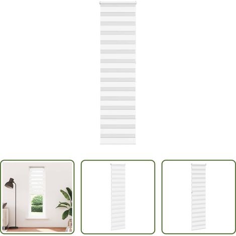vidaXL Sichtschutz - Doppelrollo Weiß 65x230 cm Stoffbreite 60,9 cm Polyester (1/5)
