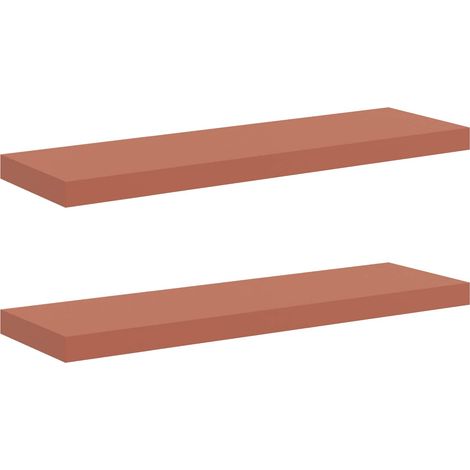 Estante de pared con almacenamiento 2 pcs Rojo 80 x 23,5 x 4 cm vidaXL (1/5)