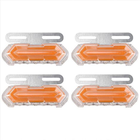 Feux de position latéraux 24V pour camions, remorques et poids lourds - Lot de 4, ampoules LED clignotants, étanches IP67, gabarit latéral robuste, installation facile sur véhicules utilitaires. (1/5)
