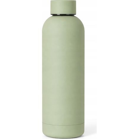 Botella térmica de acero de 500 ml para bebidas frías y calientes, color verde. (1/5)