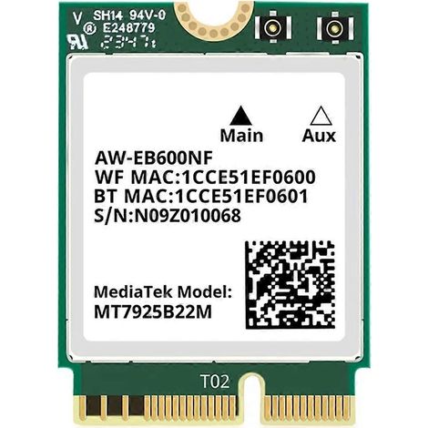 MT7925 WiFi 7 Netzwerkkarte 2,4 GHz 5 GHz 6 GHz Drahtlosnetzwerkadapter (1/5)