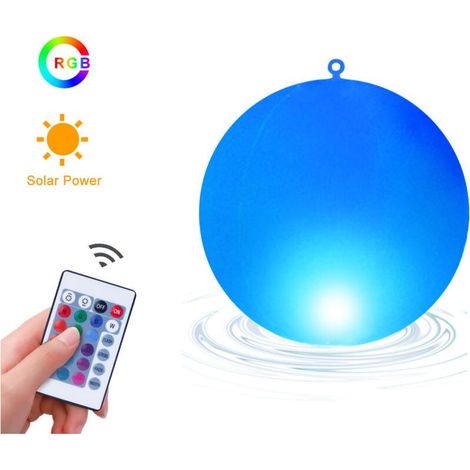 Lampe Solaire Exterieur,Boule Lumineuse Exterieure Solaire à DEL Lampe Flottante étanche IP68 Pour Lumiere Solaire Changeante de Couleur Extérieure, Décor de Fête,Piscine,Mariage,Plage,Jardin(1PACK) (1/5)