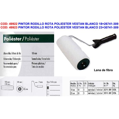 pintor rodillo rota poliester pareces-techos 23 cm 30741-309