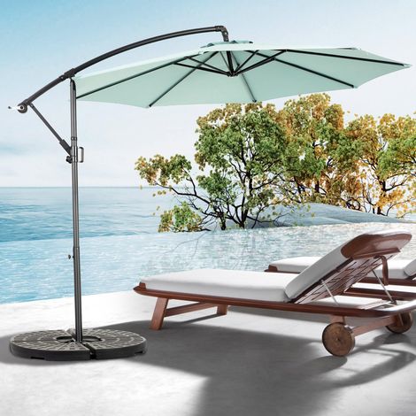 ombrellone patio 10FT inclinabile manovella acciaio HAVRYA (1/4)