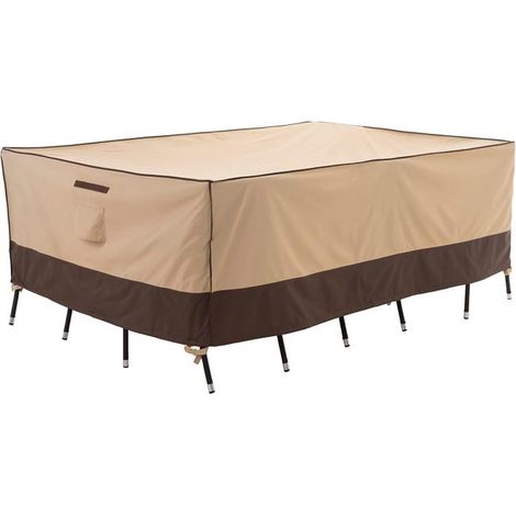 Housse de mobilier de jardin 320x210x80 cm – Imperméable, anti-UV et neige – Protection 4 saisons pour tables et canapés modulables (1/3)