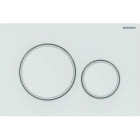 Ecleanfy-sjqka – Plaque de déclenchement WC Sigma20 2 touches – Finition blanc mat – Dimensions 246 x 164 x 12 mm – Commande facile depuis la façade (1/3)