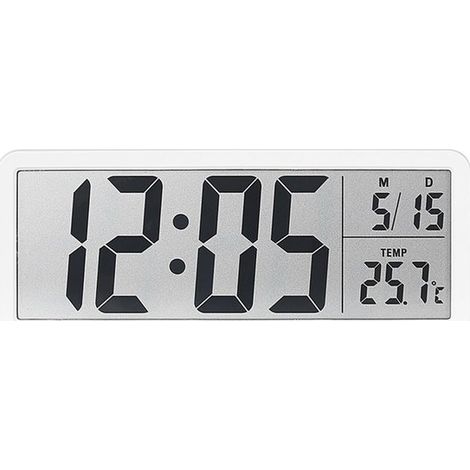 Orologio da parete elettronico LCD con commutazione Celsius/Fahrenheit,visualizzazione dell'ora in formato 12/24 ore e due opzioni di montaggio (1/2)