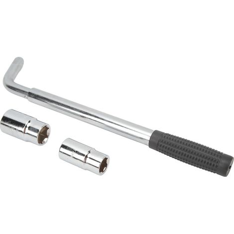 Clé en croix télescopique robuste pour voiture, démonte roue durable, outil de réparation auto, manche extensible haute résistance (1/5)