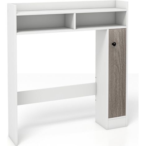 Mueble de almacenamiento sobre el inodoro 88 x 18 x 100 cm gran capacidad moderno MDF blanco 200012765
