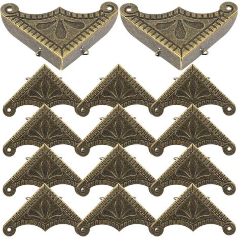 30 protège-coins décoratifs, fer/bois, pour boîtes et meubles (1/5)