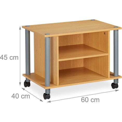 Mobile TV vani buffet mensola buffet su ruote per televisione 60 marrone 130001659