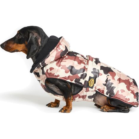 Fashion Dog Steppmantel für Dackel mit Kapuze - Camouflage - 43 cm (1/5)