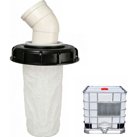 IBC-Filterdeckel, 45° abgewinkelter IBC-Deckelfilter, 163 mm Nylon-Wassertankdeckel mit waschbarem Filter für Regenwassertanks, Fässer und Behälter (1/5)