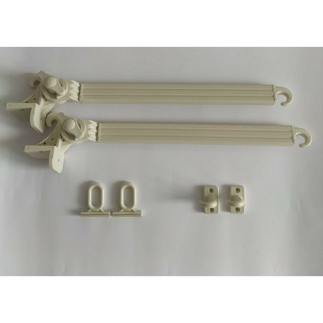 Braccetti Tende da Sole in Alluminio 50 cm Coppia Kit con Occhioli e Ganci Vari Colori (1/5)