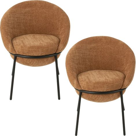 Chaises de salle à manger design en tissu (lot de 2) - MERO (1/5)