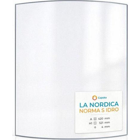 Vitre La Nordica NORMA S IDRO - Verre Courbe pour poêle à bois - 420 x 521 mm (A x H) - 4 mm (1/5)
