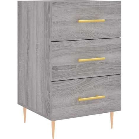 Maison Exclusive - Comodino Grigio Sonoma 40x40x66 cm in Legno Multistrato