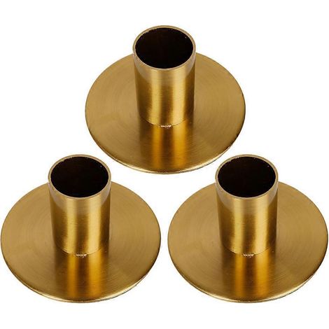 Lot de 3 chandeliers rustiques en fer, chandeliers modernes en métal pour centre de table-7.00X7.00X3.70CM-Golden (1/4)