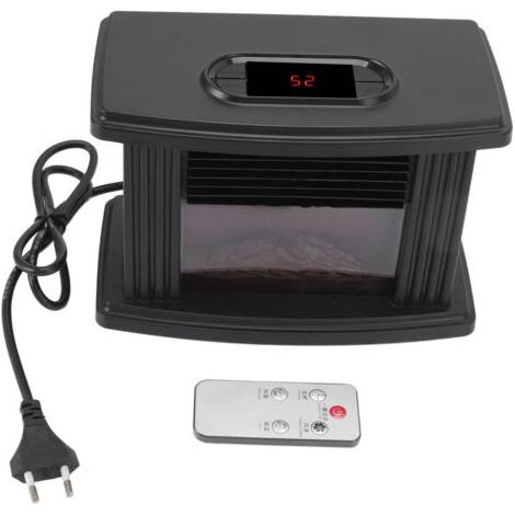 Cheminée électrique portable 1000W, chauffe-eau rapide et uniforme, à poser sur une table, avec télécommande et prise européenne 220V (1/5)
