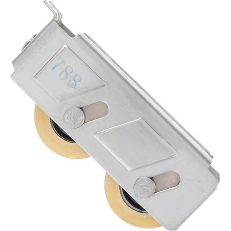 2 Pieces Spare Steel Install Rollers Sliding Closet Copper Double (1/5)
