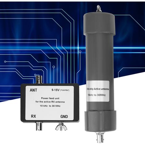 Antenne fouet miniature active 10 kHz – 30 MHz avec câble portable pour les communications radio (1/5)