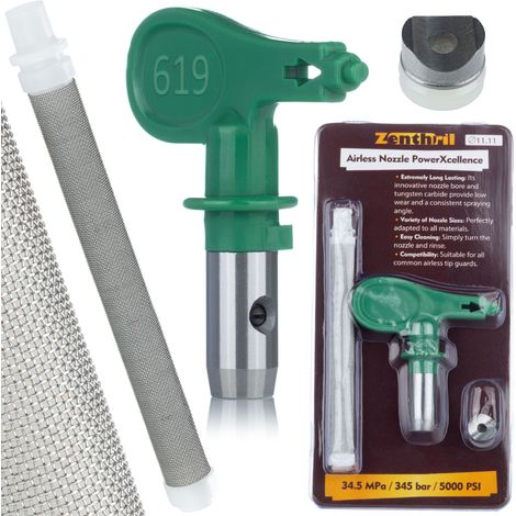 Zenthril PowerXcellence 619 – Buse de Pulvérisation Haute Pression avec Filtre Jet 30 cm Pour Acrylique et Latex Compatible avec pistolet airless Graco, Wagner, Titan (1/5)