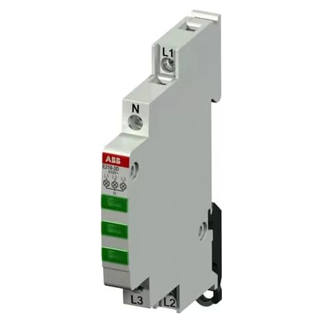 Modulare Lampe 3-phasig grün 415/230V AC E219-3D 2CCA703901R0001 (1/2)