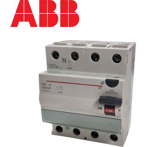 Interrupteur différentiel tétrapolaire - 300 mA - Type AC - 25A