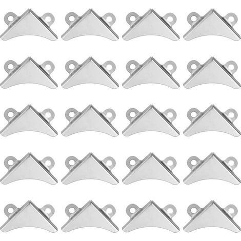 20 Pieces Corner Brackets for Mirror Metal Mirror Corner Protection Corners Photo Frame Replacement Holder for Bathroom Mirror Fixing (1/5)
