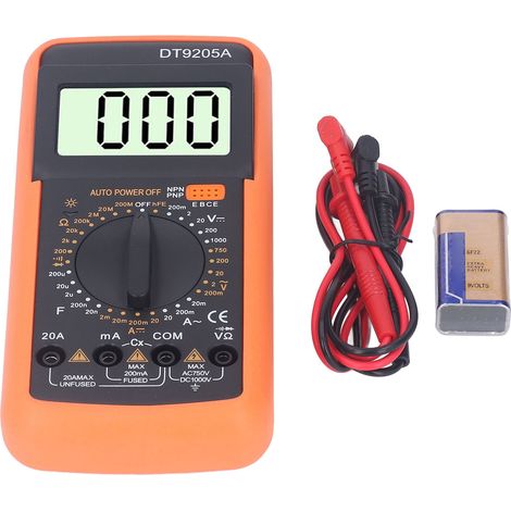 Multimètre numérique intelligent DT9205A haute précision (avec pile incluse) - Exclusivité Mexique, mesure professionnelle polyvalente. (1/5)